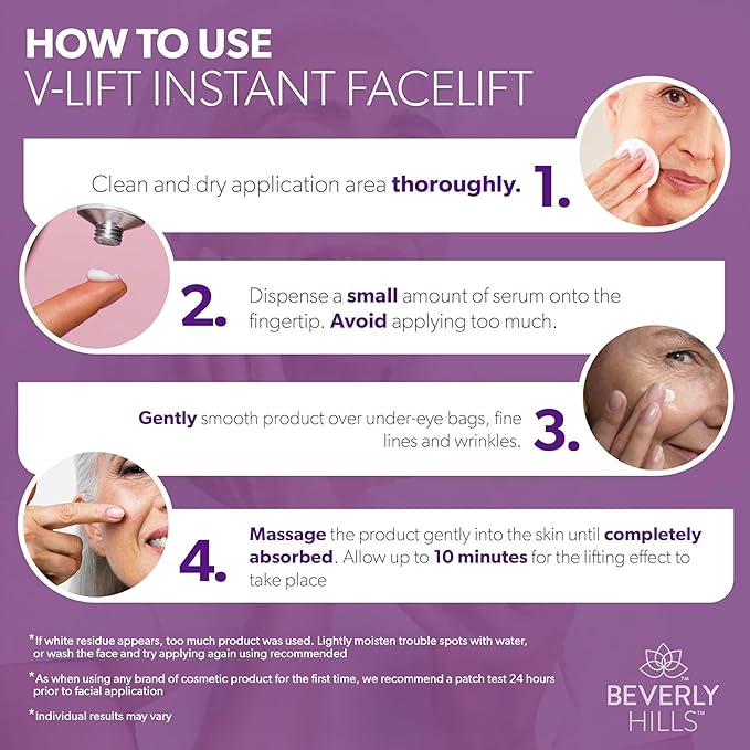Beverly Hills V-Lift Instant Eye Lift and Eye Tuck Bee Venom Serum for Puffy Eyes, Dark Circles, Wrinkles, and Under Eye Bags Treatment for Women and Men | 30mL (120 Day Supply)-BrightBean Baby