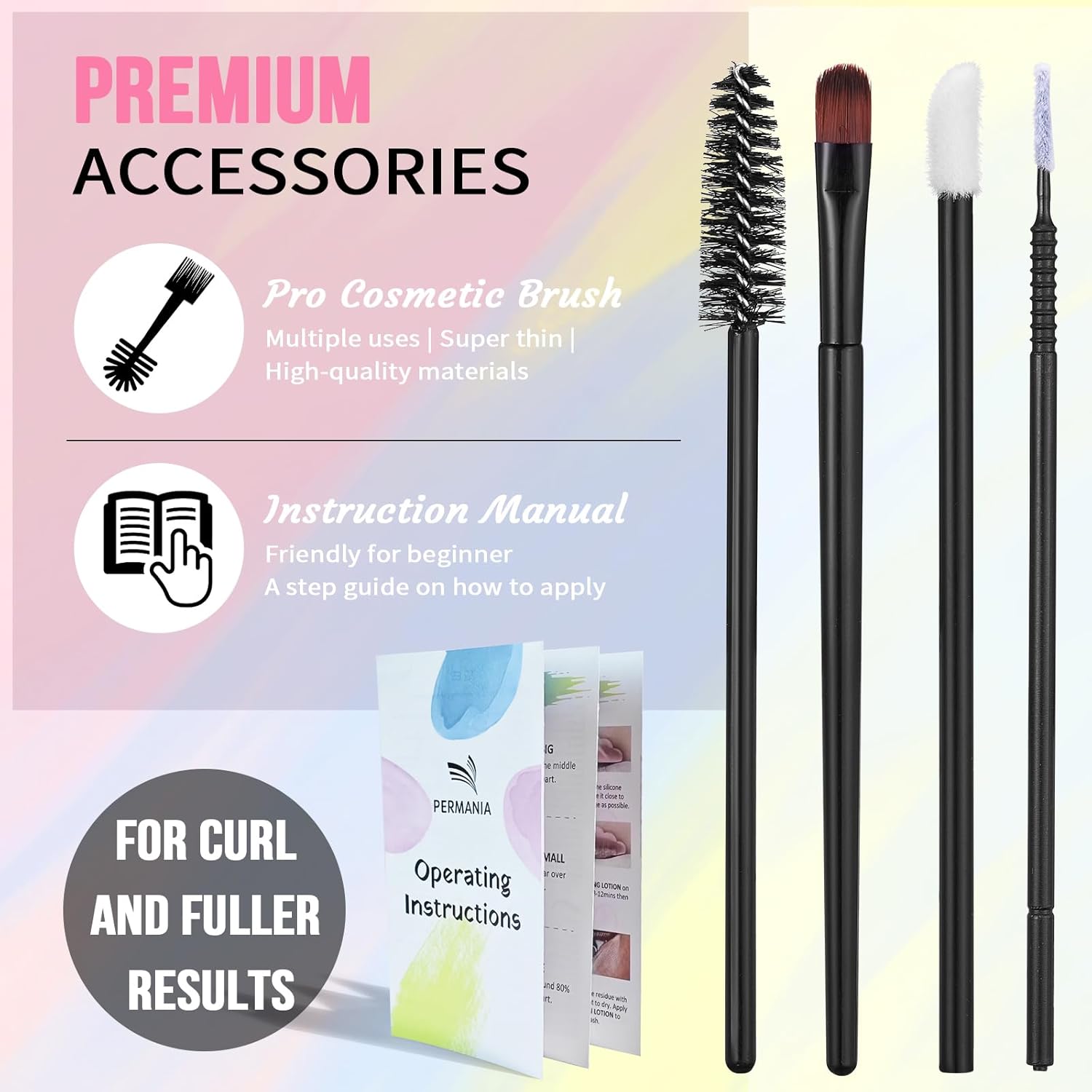 PERMANIA Korean Lash Lift Kit, Tube Design Easy to Apply Brow Lamination Kit for Natural Results Instant Lifting & Curling with Detailed Instruction-BrightBean Baby
