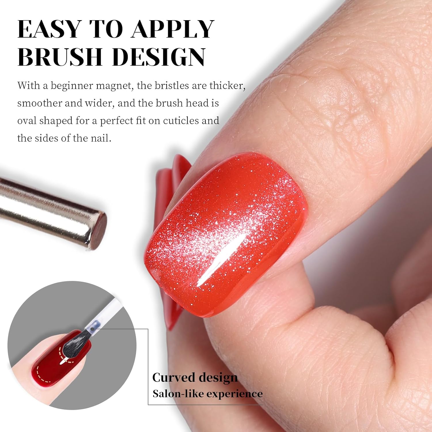 Red Cat Eye Gel Nail Polish - Perfect for DIY at Home & Ideal Gift for Nail Art Lovers!-BrightBean Baby