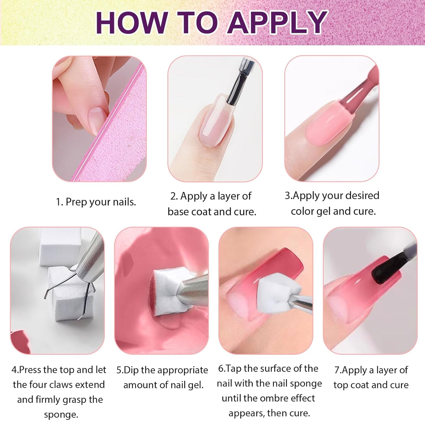 Gradient Painting Gel, 9 Colors Ombre Gel Nail Polish Oil Painting 3D Sculpture Effect for Pigment Pat Nails French Manicure DIY Nail Art Long-lasting Soak of UV/LED Artistic Inspiration-BrightBean Baby