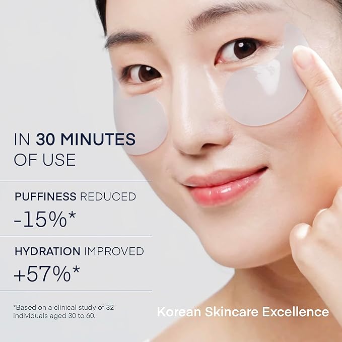 TEREZ & HONOR Under Eye Patches for Dark Circles - 60 Korean Hydrogel Masks for Puffiness, Bags with Caffeine, Hyaluronic Acid, Niacinamide - Undereye Brightening, Hydrating, Anti-Wrinkle & Cooling-BrightBean Baby