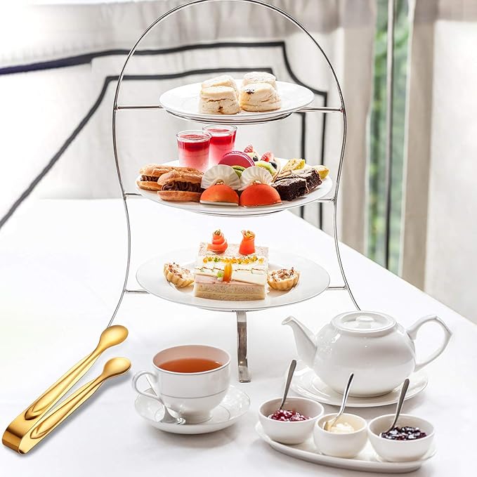 Gejoy 12 Pieces Mini Tongs Small Serving Tongs Stainless Steel Mini for Sugar Charcuterie Board Appetizers Dessert Serving Food Tiny Party Danish Candy supplie