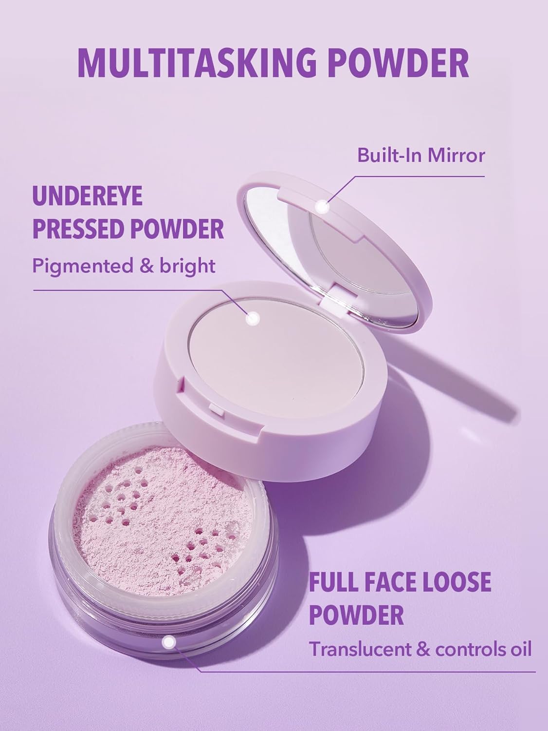 SHEGLAM Insta-Ready Face Powder Loose Under Eye Setting Powder-Taro-BrightBean Baby