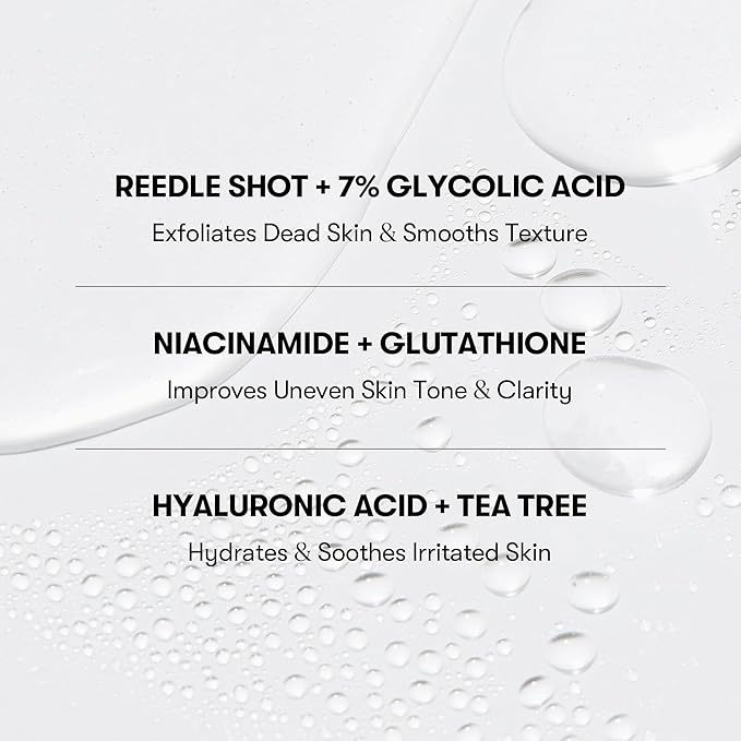 VT COSMETICS 7% Glycolic Acid Reedle Shot Head-to-Toe Mist with Niacinamide, Exfoliating Spray for Bumpy & Strawberry Skin, Dark Spots, Skin Texture, Keratosis Pilaris, Korean Skincare (4.05 fl oz)-BrightBean Baby
