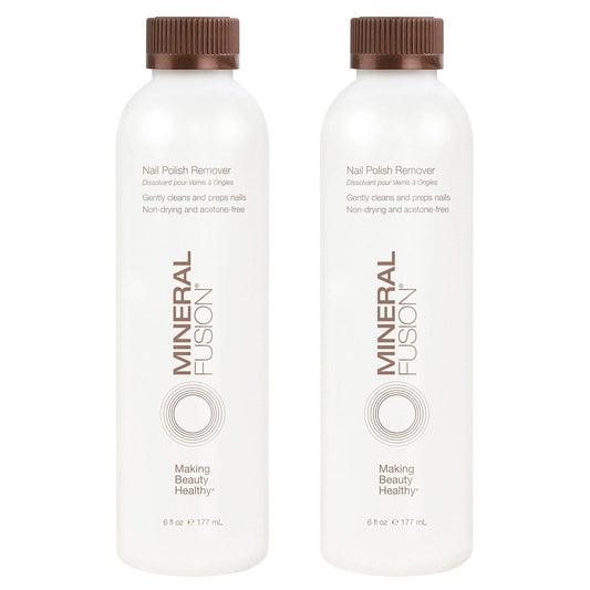 Mineral Fusion Acetone Free Nail Polish Remover, Gentle, Non-Drying, Regular & Gel Polish, 6 fl oz (2 Pack), Vegan & Cruelty-Free Nail Care for Women and Men-BrightBean Baby