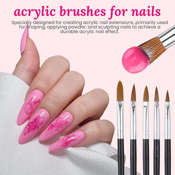 39 PCS Nail Art Brushes Set,Nail Art 3D Sculpting Pen Dotting Tools,Ombre Silicone Brush,Liner Brushes,Acrylic Brushes,Nail Art Palette with Gel Mixing Rod,Nail Design Kit for Home Diy & Salon-BrightBean Baby