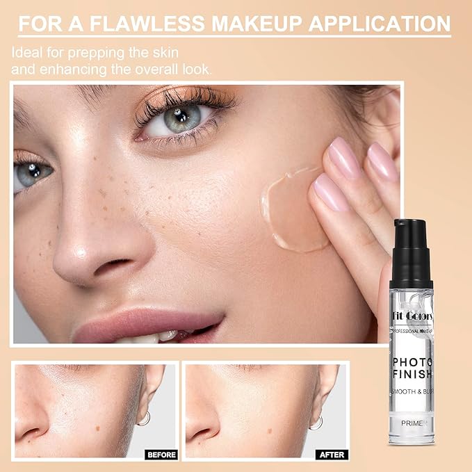 Foundation Liquid Full Coverage Matte Oil Control Concealer with Face Primer & Makeup Brush & Makeup Sponges-BrightBean Baby