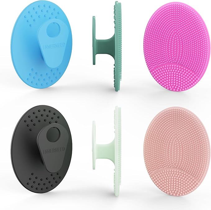 6 Pack INNERNEED Silicone Face Scrubber for Deep Cleansing and Exfoliation – Soft Facial Cleansing Brush, Gentle for All Skin Types, Blackhead & Acne Pore Care-BrightBean Baby