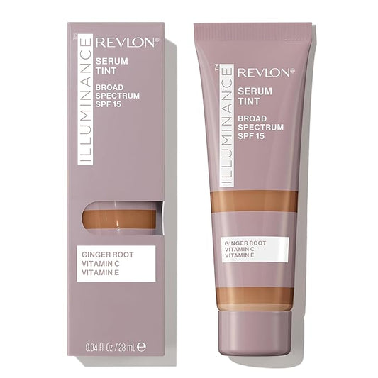 Revlon Illuminance Tinted Serum, Triple Hyaluronic Acid, Evens Out Skin Tone Over Time and Hydrates All Day, SPF 15, 505 Rich Sand, 0.94 fl oz.-BrightBean Baby