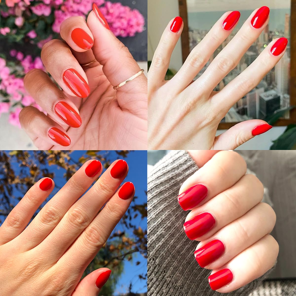 Olive & June Long Lasting Nail Polish | Plump, Gel-Like Finish No Lamp Needed | Lasts up to 10 days | Salon-Quality Color at Home | 15-Free, Vegan & Cruelty-Free Chip-Resistant Shine | CV Cherry Red-BrightBean Baby