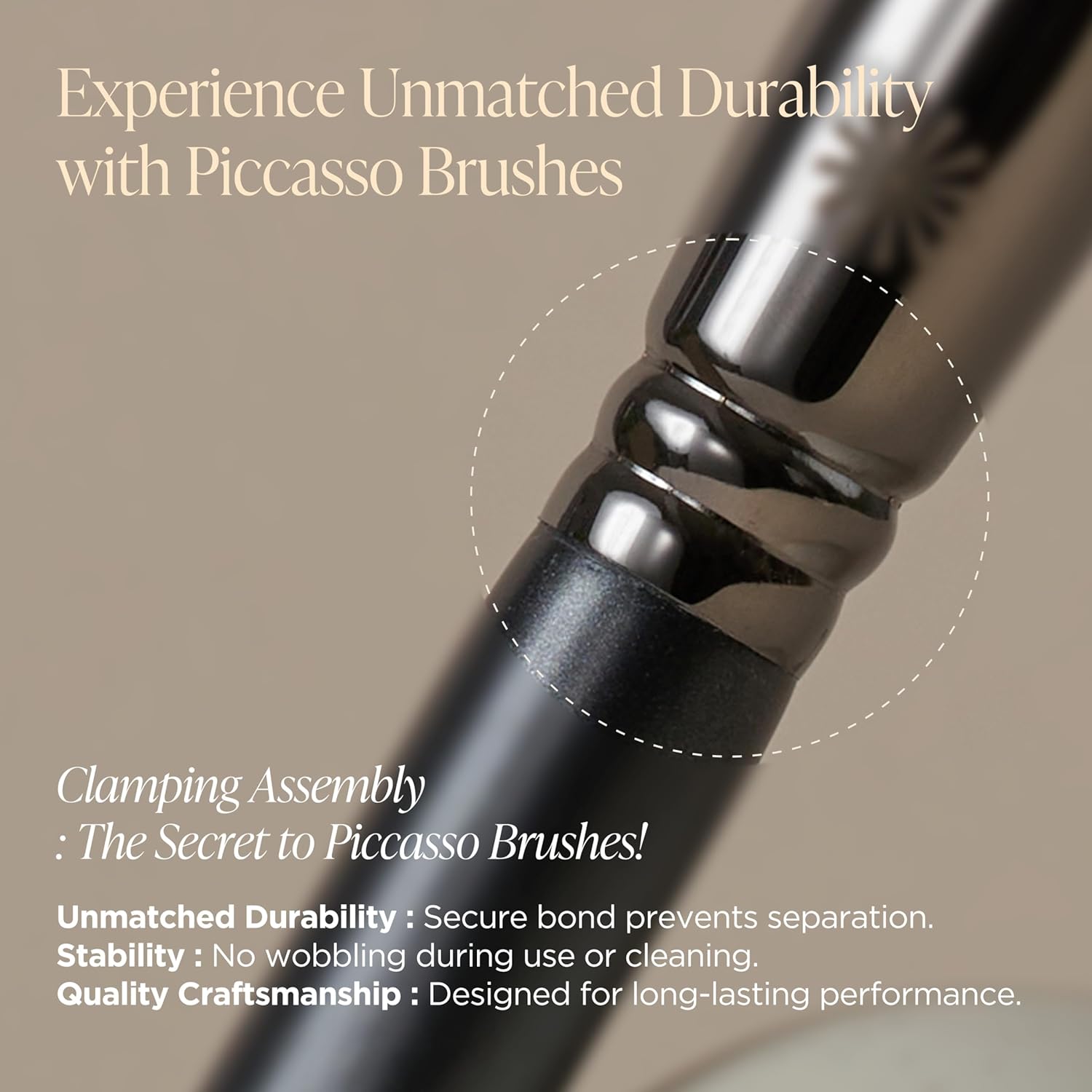 Piccasso 133 Fixing Powder Brush – Soft Synthetic Bristles for Setting Powder, Smooth and Flawless Face Makeup, Gentle Coverage for Pores and Texture, Korean Professional Makeup Brush for Daily Use-BrightBean Baby