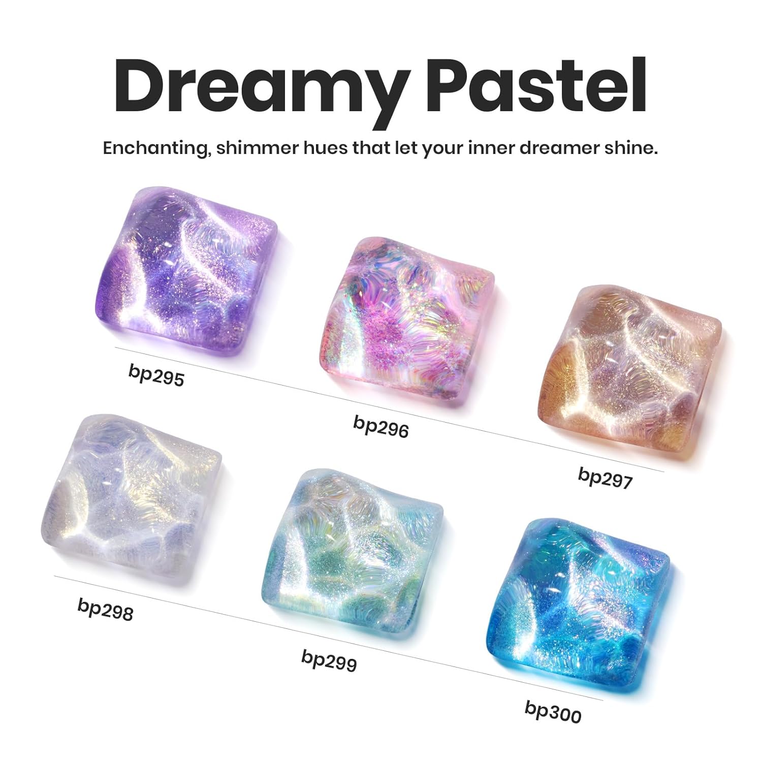 Beetles Chameleon Nail Polish Set, 6 Colors Dreamy Pastel Quick Dry Nail Polish,Glitter Colors Fingernail Polish DIY Nail Lacquer Nail Art Kit Home Gift for Women Girl-BrightBean Baby