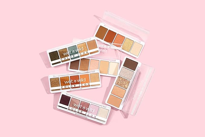 wet n wild Color Icon Eyeshadow Makeup 5 Pan Palette, Matte, Shimmer, Metallic, Long Wearing, Rich Buttery Pigment, Cruelty Free - Walking On Eggshells-BrightBean Baby