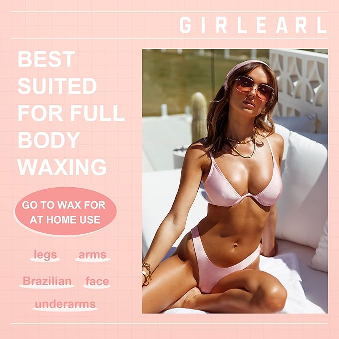 1lb Wax Beads for Hair Removal - Unscented Hard Wax Beads Refill for Professional Full Body Waxing - Ideal for Facial, Brazilian Bikini, Legs, and Underarms at Home for Women and Men (White)-BrightBean Baby