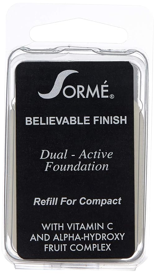 Sorme' Treatment Cosmetics Believable Finish Dual Active Foundation Refill, Golden Tan-BrightBean Baby