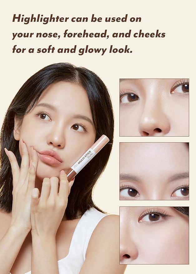 I'M MEME I'm Multi Stick Dual | Two Shade Shading and Highlighting Matte Finish | Suitable for Beginners Portable Size | 002 Cool Contouring-BrightBean Baby