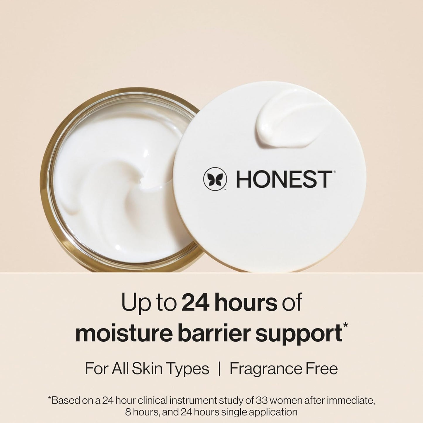 Honest Beauty Mini Hydrogel Cream with Hyaluronic Acid | Lightweight, Moisturizing Water Cream | Gentle for Sensitive Skin, Fragrance Free, Vegan | Travel Size, .57 fl oz-BrightBean Baby