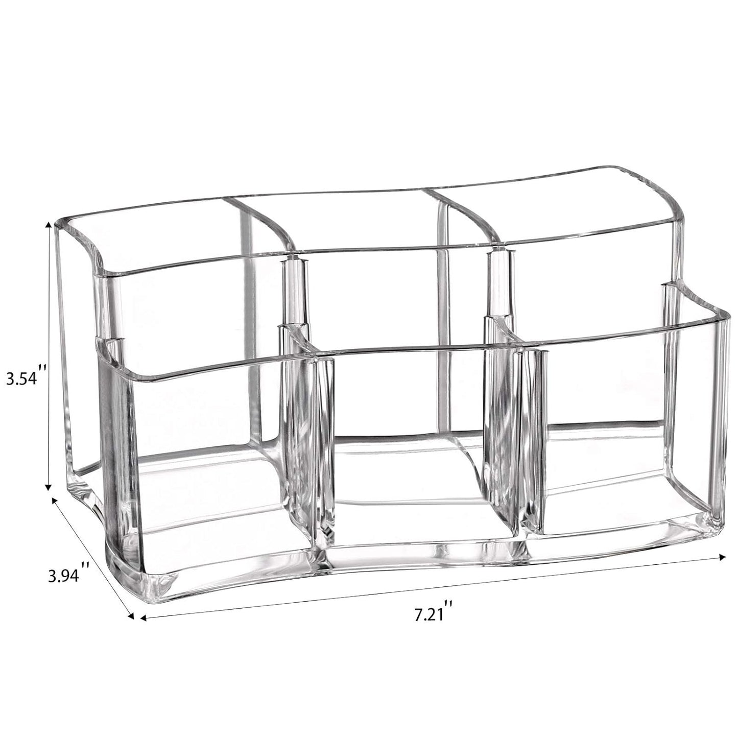 Tbestmax 6 Slot Acrylic Makeup Brushes Holder Organizer, Clear Eyebrow Pen Container Cosmetics Storage-BrightBean Baby