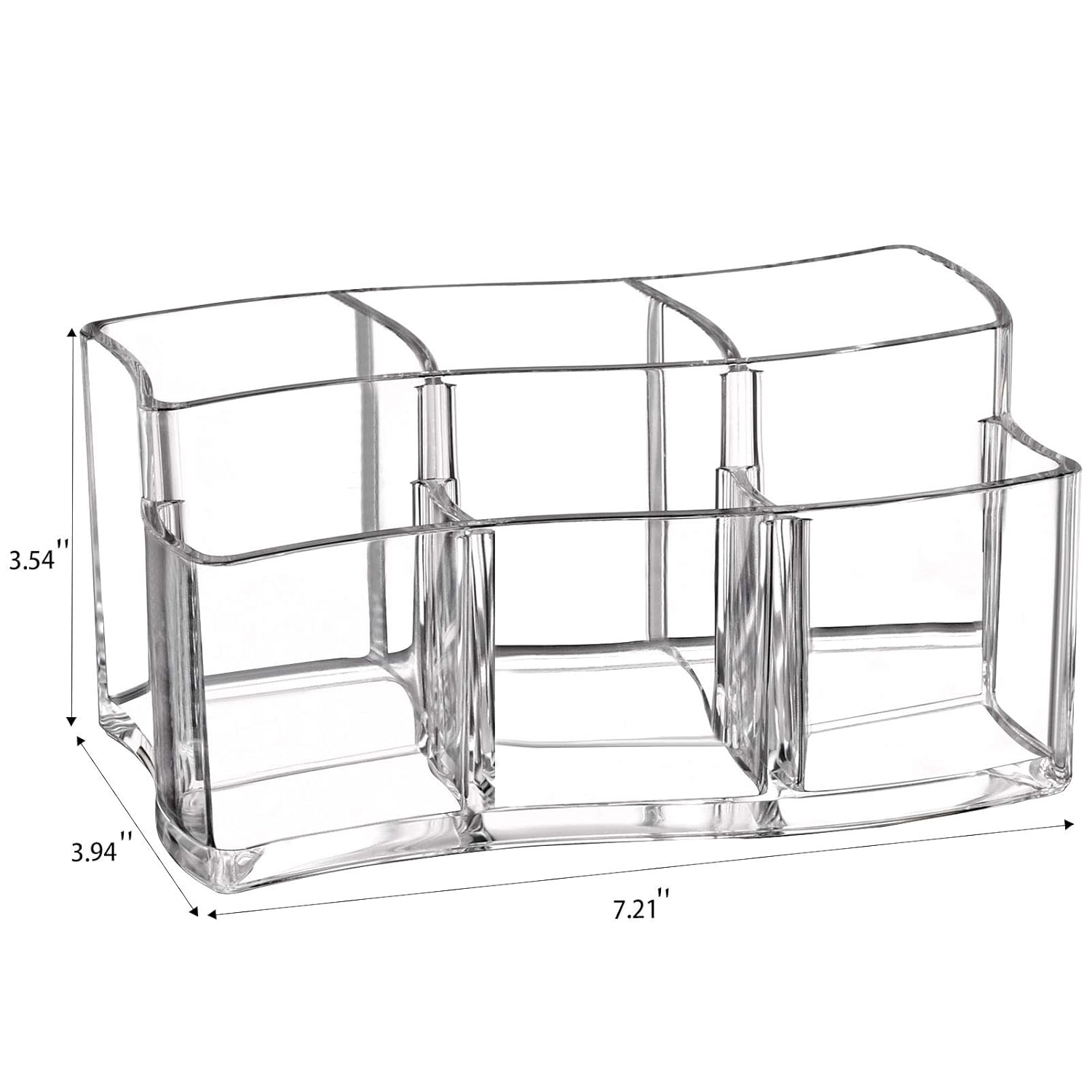 Tbestmax 6 Slot Acrylic Makeup Brushes Holder Organizer, Clear Eyebrow Pen Container Cosmetics Storage-BrightBean Baby