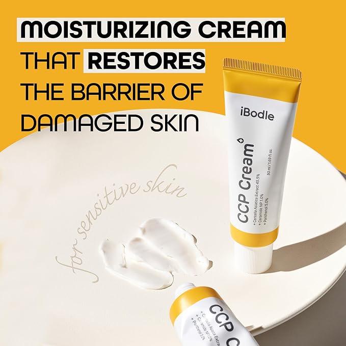 CCP Cream - 1.96 fl Oz - Barrier Hydrating & Moisturizing Cream with Ceramide, Centella asiatica extract and Panthenol for Kid & Adult, Hypoallergenic, Dermatest EXCELLENT-BrightBean Baby