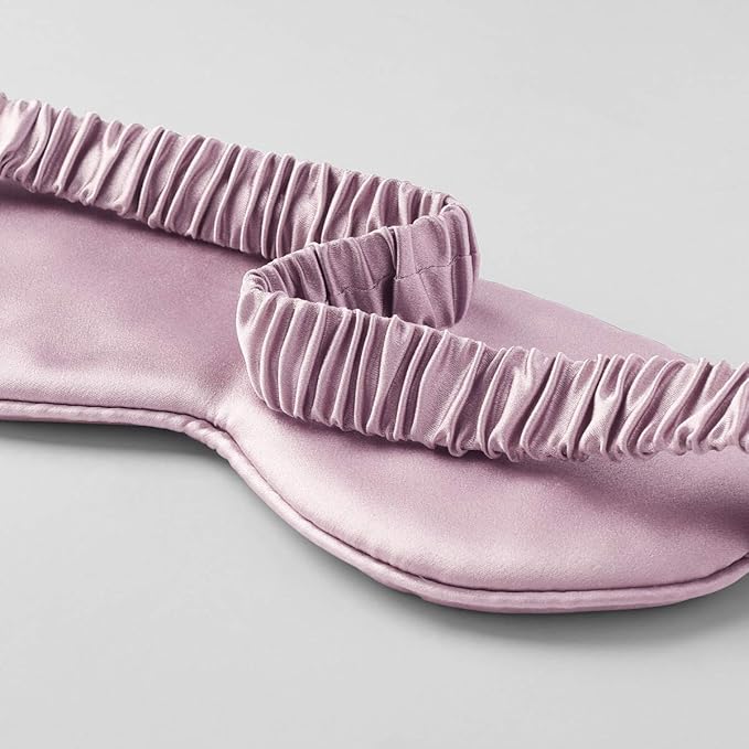 Silk Sleep Mask Light Blocking Luxury 100% Mulberry 19mm Silk Eye Mask Eye Cover Blindfold Ultra Soft Light & Comfy Anti Aging Skin Care with Travel Bag Gift Package-BrightBean Baby