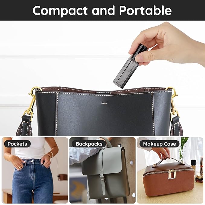 Segbeauty 5 Packs Travel Perfume Bottle Refillable, 10ML Mini Portable Glass Spray Bottles Atomizer, Empty Cologne Sample Dispenser with Funnel and Pipette, Perfume Making Kit Toiletries Container-BrightBean Baby