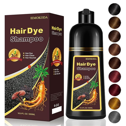 Light Brown Hair Dye Shampoo, 3-in-1 Hair Color Shampoo for Gray Hair Coverage for Women & Men, Natural Brown Shampoo Hair Dye Colors Hair in Minutes, Shampoo Tinte Para El Cabello, Champu Para Canas-BrightBean Baby