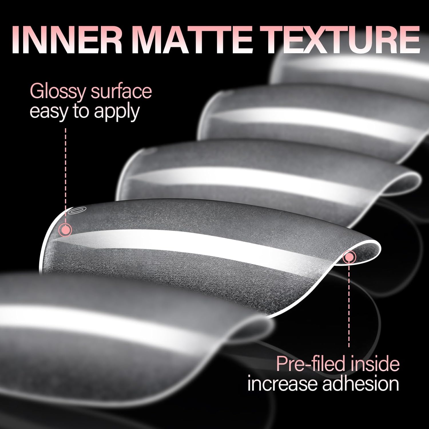 AILLSA Medium Coffin Nail Tips - Pre-shaped False Nail Tips Full Cover Matte Thickened Nails Tips, Fake Nails 450pcs 15 Sizes for DIY-BrightBean Baby