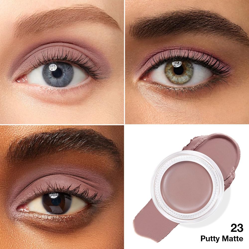 Kaely Single Cream Eyeshadow Pot, Putty Matte Eye Shadow for Older Women High Pigmented Waterproof, Natural Eyeshadow Palette Makeup Brightener, sombras en crema para ojos, Blendable, 23-BrightBean Baby