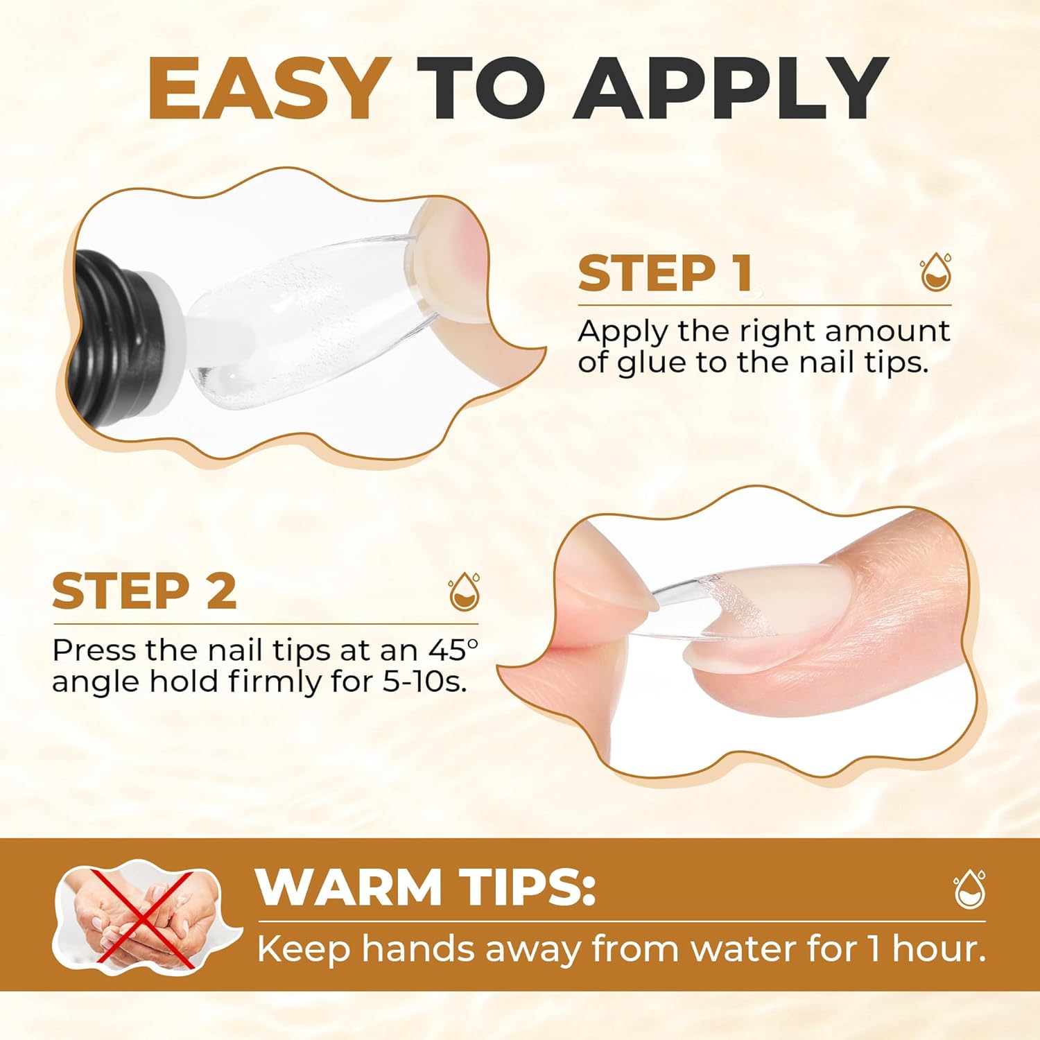 UNA GELLA Fast Drying Super Strong Nail Glue for Press Ons(5ML*3PCS) Acrylic Nails Tips No U/V Light Needed Press On Nail Glue Salon Quality Professional Nail Glue Home DIY with Opener, Drip Use-BrightBean Baby