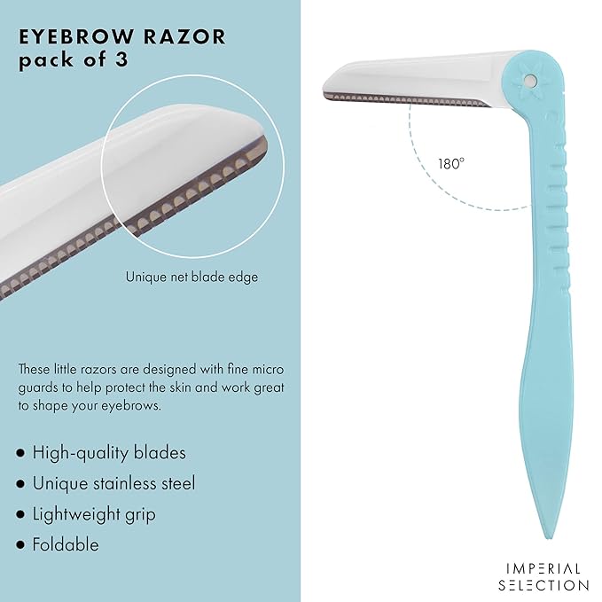 Eyebrow Razor | Facial Hair Remover Women | Dermaplaning Blades for Face | Eyebrow Hair Remover | Shaper & Razors Women | Free Eyebrow Pencil Black-BrightBean Baby
