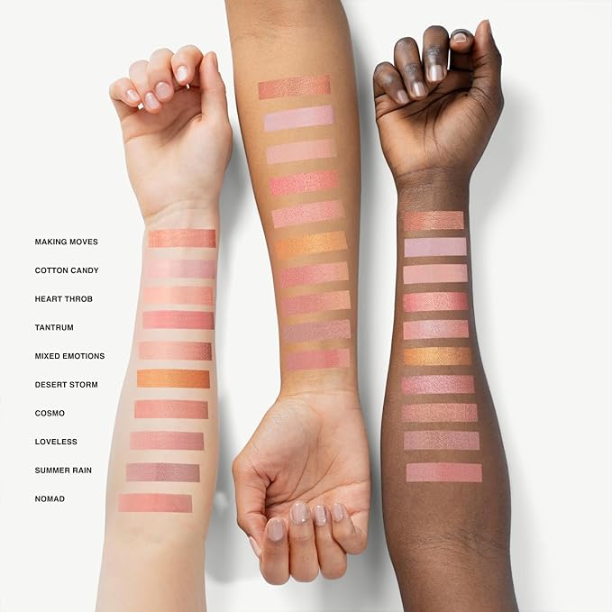 Makeup Powder Blush for cheeks | "Summer Rain" | 4g / 0.141oz | Cruelty-Free, Vegan, Clean Beauty | Buildable & Blendable for Natural, Healthy Glow | Coral, Peach & Golden Hues-BrightBean Baby