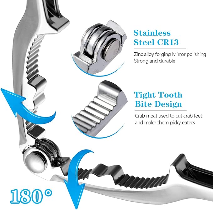 Crab Crackers and Tools, Lobster Crackers, Seafood Crab Leg Cracker Tools, Nut Cracker Set, 16 Pack