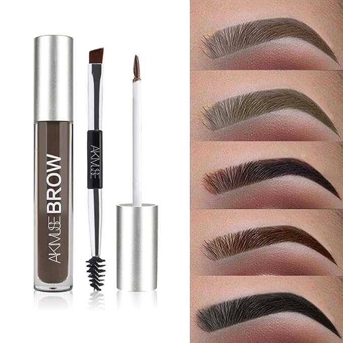 Waterproof Liquid Eyebrow Gels, Smudge-Proof, Sweat Resistant, Full Natural-24Hours Long Lasting Tinted Makeup Color Gel with Brow Pen (BLONDE)-BrightBean Baby