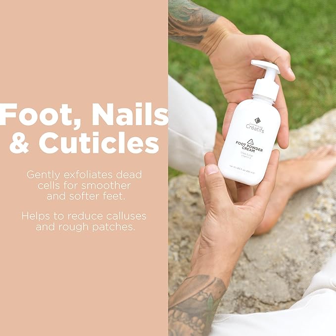 Foot Powder Cream for Dry Cracked Heels, Odor Control, and Intense Skin Hydration, 8.5 fl. oz., with Shea Butter and Vitamin E-BrightBean Baby