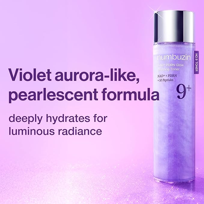 numbuzin No.9 Toner | NAD+ PDRN Glow Boosting Toner | Glowing, Firming, Hydrating, Elasticity, Wrinkles, Fine Lines, Korean Skincare | Salmon PDRN, Peptides, NAD | Essence for Dry Skin | 5.07 fl. Oz-BrightBean Baby