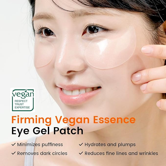 Caffeine Under Eye Patches: 30 Pairs Korean Hydrogel Eye Masks for Dark Circles Puffiness Relief with Niacinamide Hyaluronic Acid - Undereye Brightening Hydrating Anti-Wrinkle Treatment-BrightBean Baby