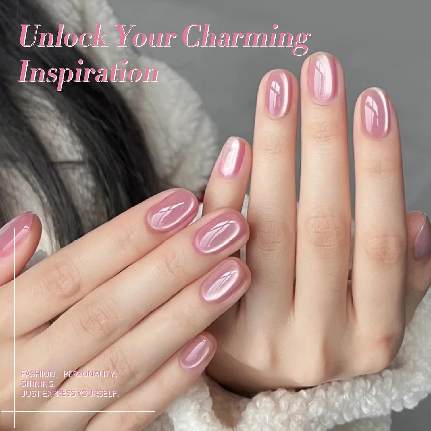 Born Pretty Cat Magnetic Eye Gel Nail Polish, Pink Moonlight Cat Magnetic Gel, Glass Shiny Effect Pink Soak Off Nail Art Salon Manicure Home Gift 15ml-BrightBean Baby