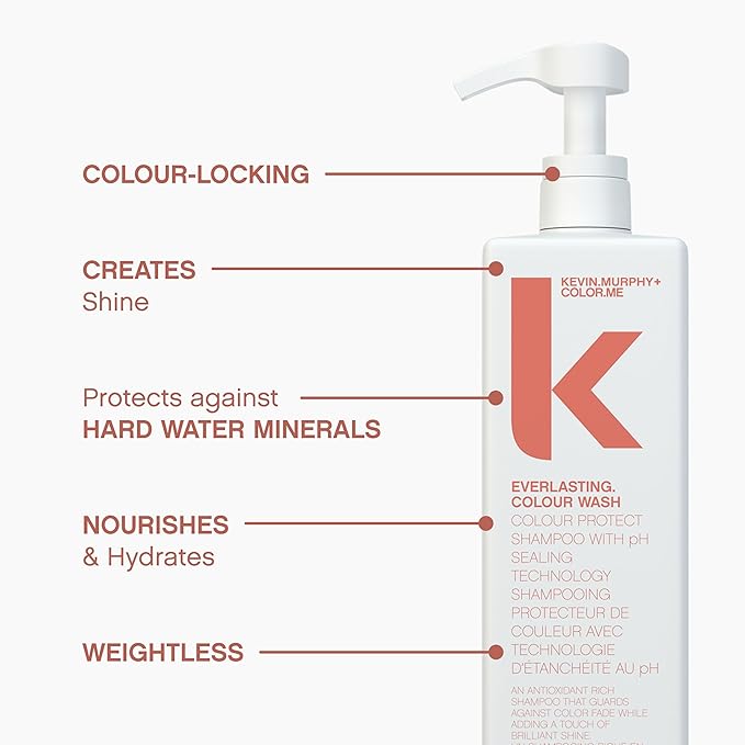 KEVIN.MURPHY EVERLASTING.COLOUR WASH - Hair Colour Shampoo - Colour Protect Hair Care - pH Balanced Shampoo - Sulphate Free -1000 mL / 8.4 fl oz-BrightBean Baby