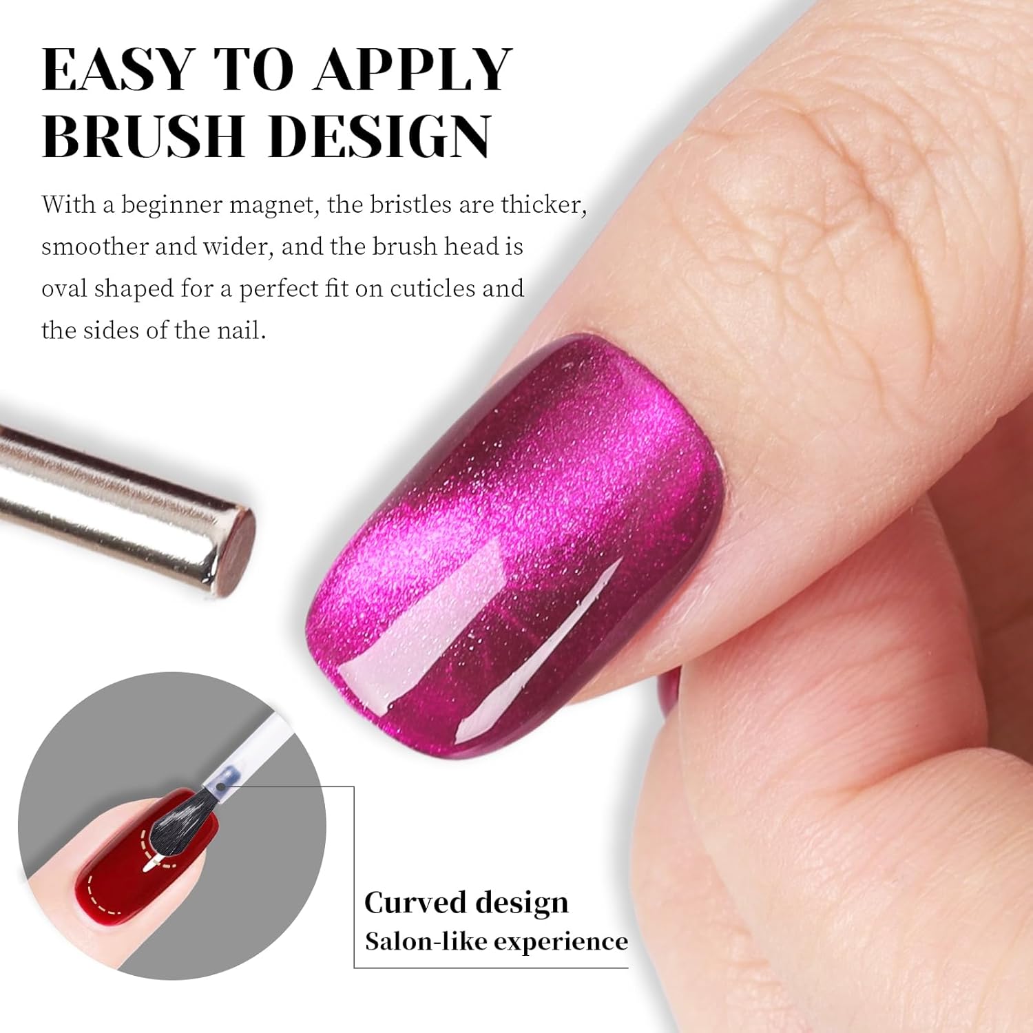 Purple Cat Eye Gel Nail Polish - Perfect for DIY at Home & Ideal Gift for Nail Art Lovers!-BrightBean Baby