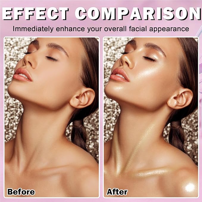 White Highlighter Makeup Palette Face Highlighter Powder Iluminadores De Maquillaje Narutal Shimmer Glitter Highlighter Contour Powder Makeup Palette-02 Quicksand Gold-BrightBean Baby