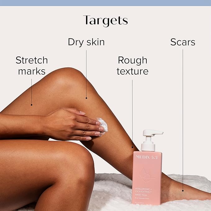 Medix 5.5 Hyaluronic Acid + Vitamin E Cream Body Lotion & Face Moisturizer | Hydrating Dry Skin Firming Lotion Minimizes Look Of Wrinkles, Stretch Marks, & Crepey Skin | Skin Care Products | 15 Fl Oz-BrightBean Baby