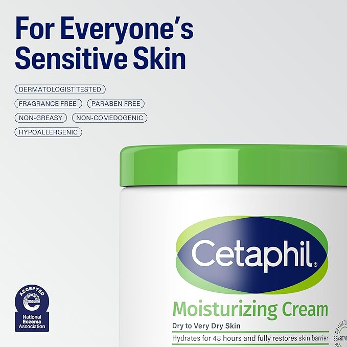 Cetaphil Face & Body Moisturizer, Hydrating Moisturizing Cream for Dry to Very Dry, Sensitive Skin, NEW 1 oz 12 Pack, Fragrance Free, Non-Comedogenic, Non-Greasy-BrightBean Baby