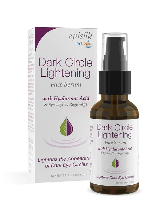 Hyalogic Dark Circle Lightening Face Serum - Treat Under Eye Dark Circles w/Hyaluronic Acid, Eveseryl & Regu-Age - Soothe, Nourish & Rejuvenate Skin - 1oz-BrightBean Baby
