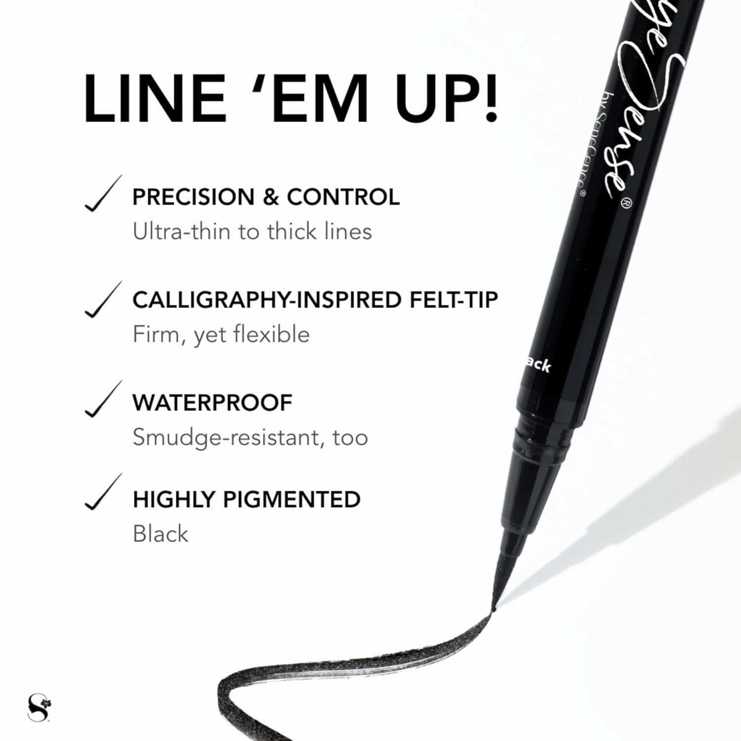 EyeSense Long-Lasting Liquid Eyeliner Pen - Black-BrightBean Baby