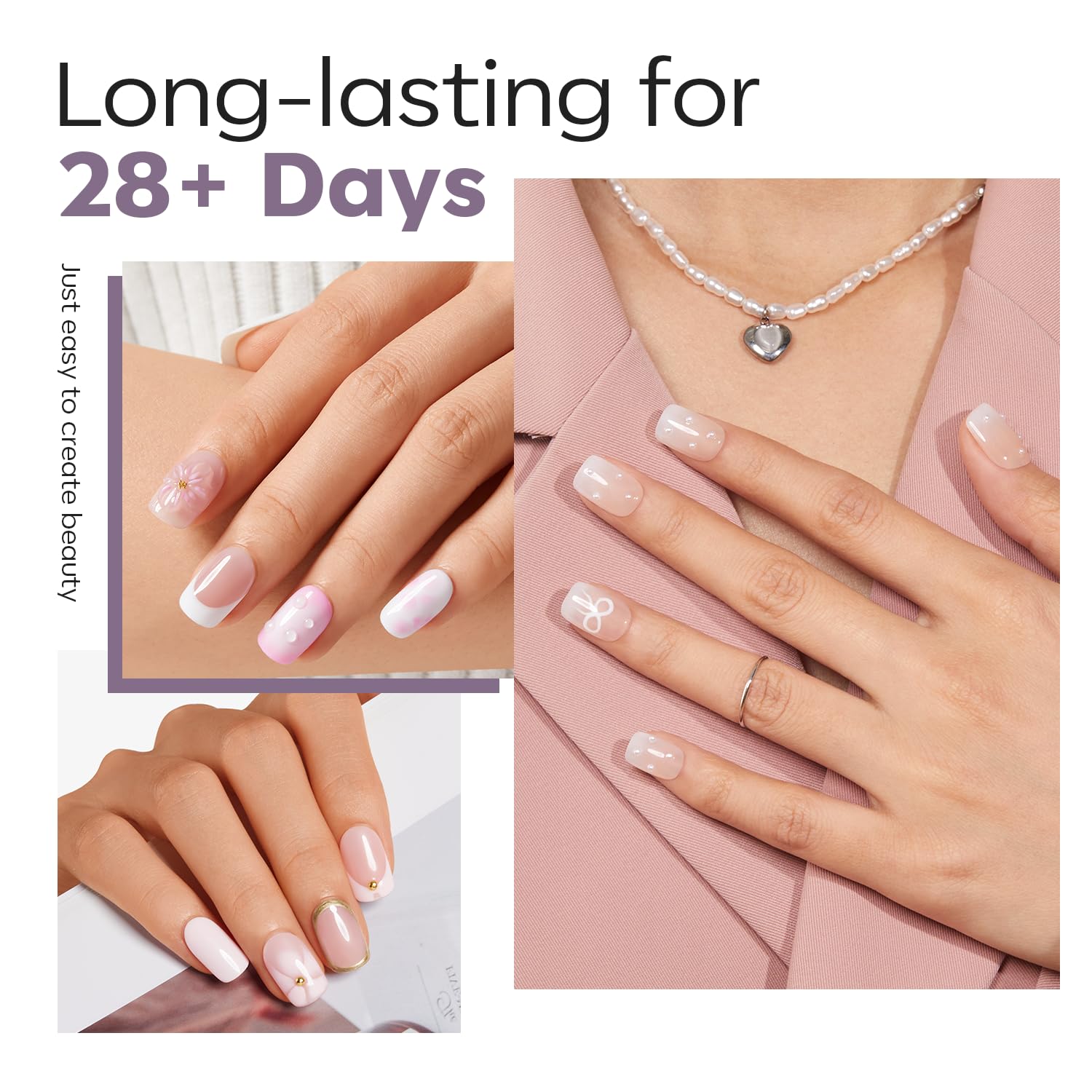 modelones Extra Short Square Fake Nail Tips - 510Pcs Full Matte Gel Tips Pre-shaped Full Cover Clear Acrylic Gel Kit False Press on Nails for Extension DIY Salon 15Sizes-BrightBean Baby