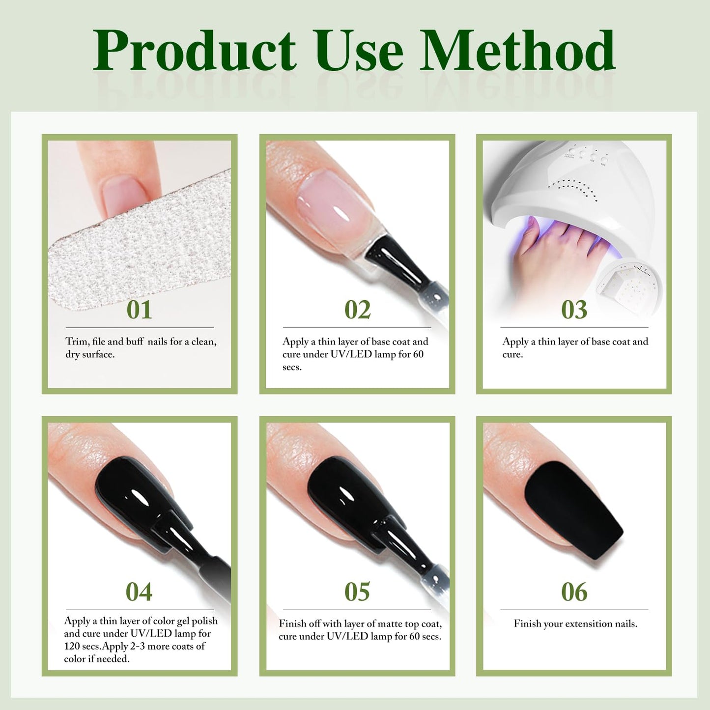 Double Rhythm 15ML No Wipe Gel Top Coat Base Coat Iridescent Glitter Shimmer 2 in 1 Nail Polish Soak Off Manicure DIY Home Salon (Matte Top Coat)-BrightBean Baby