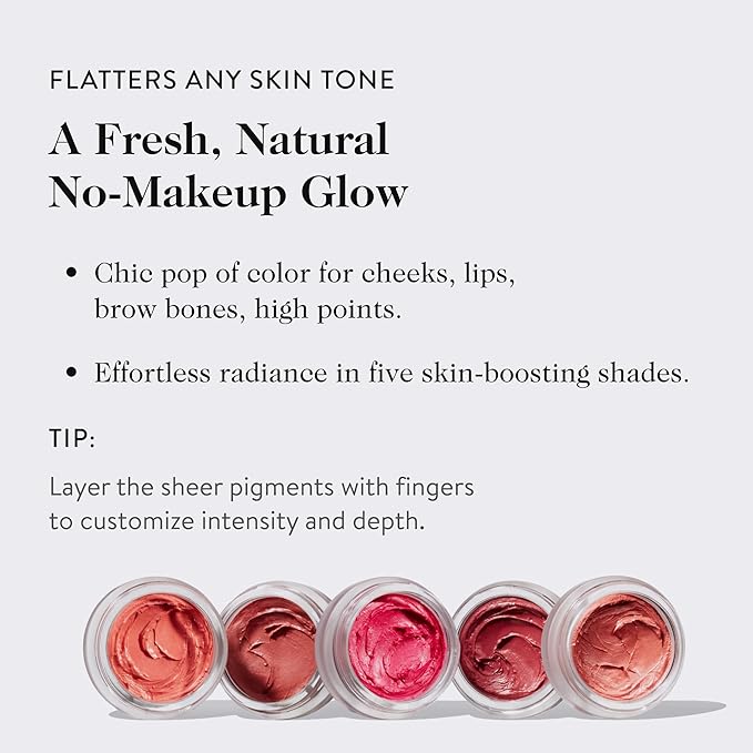 goop Beauty Cream Blush | Sheer Pop of Color for Lips & Cheeks | Vitamin C, Vitamin E, & Safflower Oil | Natural Makeup for Glowing Skin | Paraben & Silicone Free | 0.5 oz | Velveteen - Sheer Mauve-BrightBean Baby