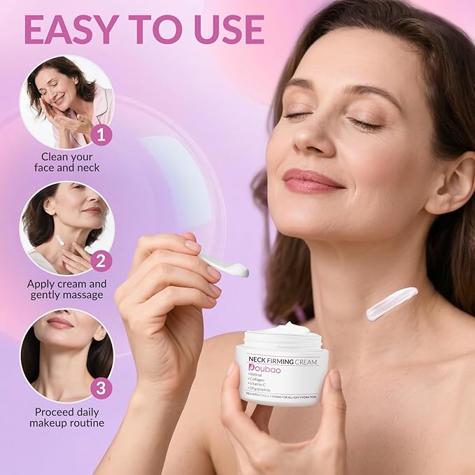 Neck Firming Creams for Tightening and Firming, Moisturizer Face Cream with Collagen, Hyaluronic Acid, Day & Night Anti-Aging Skin Tightening Cream Neck, Décolleté & Face – 1.7Fl Oz-BrightBean Baby