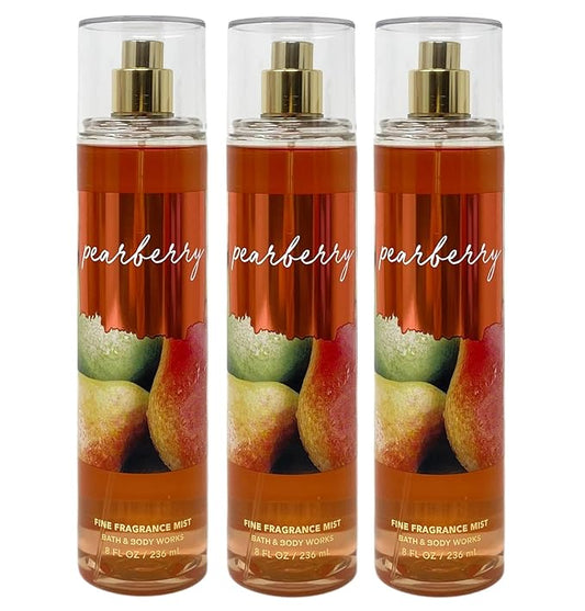 Bath & Body Works Pearberry Fine Fragrance Mist, 8 Oz - Pack of 3-BrightBean Baby